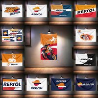Rep-sols Racing Fuel Oil Flag 3x5ft 90x150cm For Tuning Garage Moto Car Repair Shop Oil Station Wall Banner