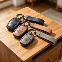 Zinc Alloy Leather 2 buttons Key Case Fob For Renault Traffic Logan 2 Vivaro Primastar Movano Nissan Terrano Benz Smart Fortwo