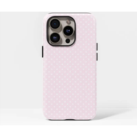 Light Pink White Polka Dots Cute Phone Case for IPhone 17 16 15 14 13 12 11 X XS XR Air Pro Max Plus Luxury Double-layer Cover