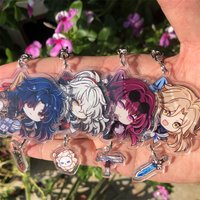 Honkai: Star Rail Kafka Blade Yanqing Gepard Seele Keychain Accessories Anime Game Cosplay Pendant Prop Badge Gift
