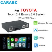 CARABC – boîtier de Navigation GPS sans fil Carplay Android Auto, pour TOYOTA CHR RAV4 Highlander Tundra Sienna Prius Yaris Camry