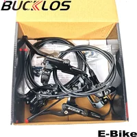 BUCKLOS HD-E735 E-Bike Hydraulic Disc Brake Set 4-Pistons Front&Rear Bicycle Hydraulic Brake Discs Power Off Cycling Brake Parts