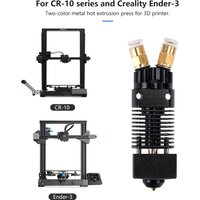 2 in 1 out two Colors Print Head Assembled Extruder Bicolor Print Head Mixed Color J-head Hot End CR10 Series Ender 3 3D Printer