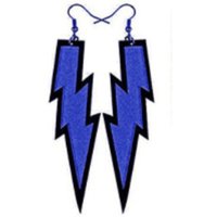 Neon Lightning Bolt Earrings Set โ Colorful Acrylic Drop Earrings for Women, 80s/90s Party & Festival Wear