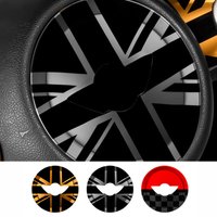 British Flag Style Steering Wheel Center Panel Cover Stickers Decal For MINI Cooper R56 R55 R57 R58 R59 R60 R61 R50 R52 R53