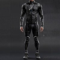 Cool Fighter Cosplay Costume Zentai Steampunk Cyber Futuristic Mechanical Armour Jumpsuit Halloween Party Shows Men Bodysuit