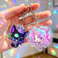 Rem Graves Silver Venator Celeste Apollo Deadlock Keychains Cartoon Chibi Keyrings Jewelry Manga Game Fans Gifts