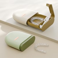 Oral Cleaning False Teeth Denture Storage Box Retainer Case Portable Mouth Guard Box Teeth Aligner Braces Box Orthod