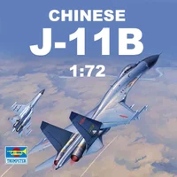 Trumpeter Plastic Assembled Aircraft Model Kit 01662 Chinese J-11B Fighter 1/72 Scale