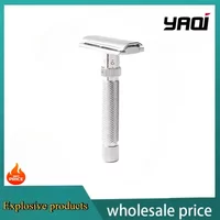 Ultima Slope Yaqi Stainless Steel Adjustable Slant Head Mens Safety Razor Beard Shaver Collectibles Gift For Boyfriend