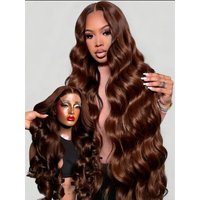 MSMV 250 Density 13x6 Hd Chocolate Brown Lace Front Wig Transparent HD 13x4 Lace Frontal Wig Body Wave Human Hair Wigs For Women