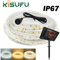 IP67 Waterproof Solar LED Strip Light 2835 120LED/M White Natural Warm Flexible Ribbon Tape Indoor Outdoor Linear Lighting 1-10M