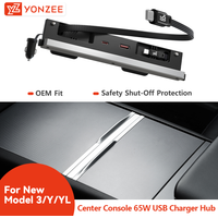 YZ Pour Nouvelle Tesla Model 3 Y YL Highland Juniper, Station d'Accueil Intelligente avec Hub USB et Chargeur Rapide 65W