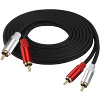 Reliable Double End 2RCA Stereo AUX Cable 2RCA Male to 2RCA Male Connector Wire Line for Speaker System Amplifier TVs