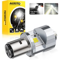 AUXITO 9-30V BA20D LED Motorcycle Headlight Bulb For Ebike H6 LED Hi/Lo Beam White Yellow Dual Color Moto Motorbike Headlamp