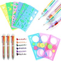 Multi Shaped Painting Ruler Spirograph Magic Drawing Template Oval Geometric Curve Pattern Multifunctional Stationery Gifts ZYF