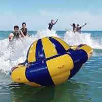 Inflatable Flying Spinner Towable Tube Crazy UFO Disco Boat PVC Material 500kg Capacity Water Sport Game Amusement Facilities