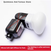 1Pcs Universal Diffuser Bounce Dome Soft Silicone Flash Cap For GODOX Nikon Sony Olympus Fujifilm Panasonic Yongnuo Speedlite