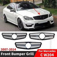 Perfect Match Front Hood Bumper Grille Racing Grill For Mercedes Benz C W204 C43 2007-2014 AMG Style Facelift Tuning Accessories