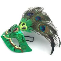 Nightclub Party Supplies Peacock Feather Mask Hollow Out Makeup Carnival Mask Plastic Venice Masquerade Masks Costume