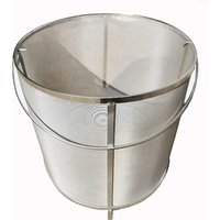 OD.30 x 30cm 50-300 Micron Mesh Stainless Steel Strainer Basket Home Beer Wine Brewing Homebrew Barware Bar Tools with handle