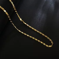 Hot sale 925 Sterling Silver 18K Gold Fine flat Clavicle chains Necklaces for Men Women wedding Jewelry Christmas gifts 40-75cm