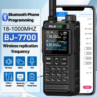 BAJETON BJ7700 Walkie Talkie Portable Full Band Bluetooth Programmer Noise Reduction Spectrum Analyzer AM FM NOAA Two Way Radio