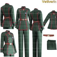 Anime Saga Tanya Cosplay von Degurechaff Uniform Costume Women Fantasy Top Pants Roleplay Outfits Halloween Carnival Party Suit