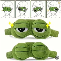 3D Sad Frog Sleep Mask, Soft Eye Shade Cover, Portable Travel Blindfold, Comfortable Light Blocking Eye Patch for Men and Women