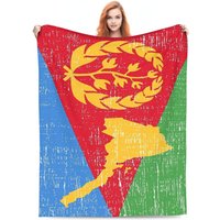 Eritrea Flag Proud Eritrean Blanket Fleece Sofa Lightweight Throw Blankets for Couch Bedding Office Throws Bedspread Quilt