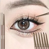 2in1 Eyeliner Lying Silkworm Gel Pen Lasting Waterproof Non-Smudge Eyeliner Quick Drying Lying Silkworm Gel Pencil for Beginner