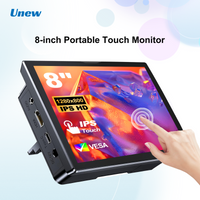8 inch Touch Monitor 1280x800P 16:10 Widescreen Ratio HDMI Interface for DIY Projects Surveillance Display