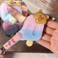 Cute Tabas Squishy Capybara Ice Cream Squeeze Toy Fake Ice Cream Squishy Toy High-Value Popsicle Stress Relief Toy Anti-Anxiety