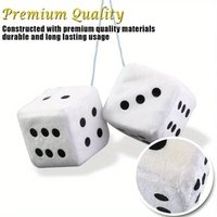 2PCS Auto sSoft Fuzzy Dice Dots Rear View Mirror Hanger Decoration Car Styling Interior Accessorie