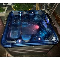 Balboa 6 Person Spa Tub Hot Tube Outdoor with Heater Skirt Lamps and TV Connected Wifi Sand Filter and Waterfall whirlpool Pool