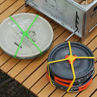ISE MOUNT Outdoor H-shaped silicone strap X-shaped rubber ring elastic color strap tableware cross packing strap