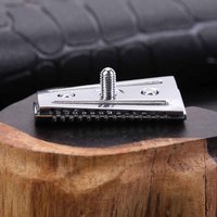 2026 YAQI Razor Stainless Steel Top Aggressive Chrome Color Double-edged Mens Slant Safety Razor Head Replacement Accessory