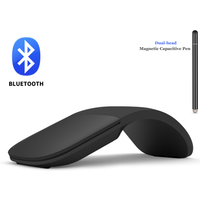 Bluetooth Arc Touch Mouse For Microsoft Surface Wireless Ergonomic Mause Computer 3D Silent Laser Mice For Laptop PC Windows