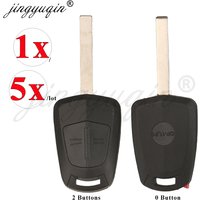 jingyuqin 1/5pcs HU100 Remote Car Key Case Shell For Vauxhall Opel Corsa Agila Meriva Transponder Chip Replacement Housing