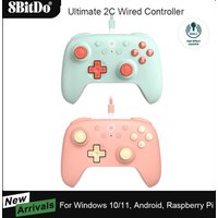 8BitDo Ultimate 2C Wired Gaming Controller Gamepad with Hall Effect Joystick Tiggers for Windows and Android Accesssories