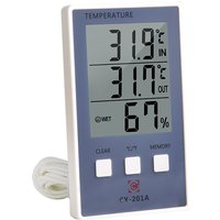 Portable Digital Thermometer Hygrometer Indoor Outdoor Temperature Humidity Meter LCD Display Sensor Probe Weather Station