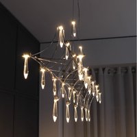 Starry Crystal Chandelier Luxury Fireflies Ceiling pendant Light for Living room Lobby Front Bar Dining Table Crystal LED Lamp