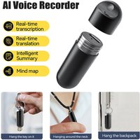 AI Voice Recorder Portable Sound Dictaphone AI Intelligent Summarization Real-time Transcription & Translation Voice Recorder