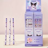 Genuine Sanrio Kuromi Hello Kitty HB Wooden Pencils 12 Pcs/Box Pencils for Girls Students School Office Supplies Stationery