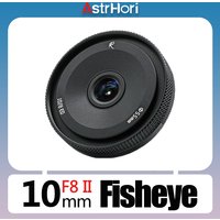AstrHori 10mm F8 II APS-C Ultra Wide Angle Manual Focus Fisheye Camera Lens for Landscape Portrait Photography with E X L M43