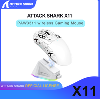 ATTACK SHARK X11 Gaming Mouse with Magnetic Charging Dock, PAW3311 Gaming Sensor, 22000 DPI