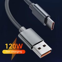 120W USB to Type-c/Micro Mobile phone fast charging data cable For iPhone Huawei Android phone fast charging data cable charger
