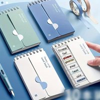 1 Portable Vocabulary Memory Notebook—Silent Writing Cover-Up Feature, Paper Material, Feather-Free, College-Style Lined Pages, Suitable for Ages 14 and Above—Pocket-Sized English/Japanese Learning
