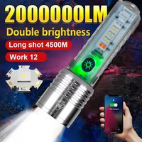Flashlight Type C Fast Charging Multi-function Retractable Waterproof Fluorescent Magnetic Warning Camping Flashlight