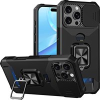 Holder Ring 360° Rotating Card Holder Case For iPhone 16 14 13 12 11 15 Pro Max Mini 16Plus 7 8 XR Shockproof Armor Hybrid Cover